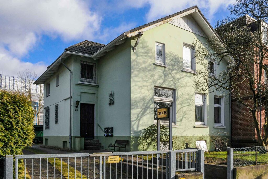 Außenansicht eines Einfamilienhauses in Blankenese